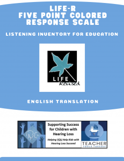 Five Point Colored Response Scale for LIFE-R or Other Listening Tasks