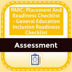 PARC: Placement And Readiness Checklist - General Education Inclusion Readiness Checklist
