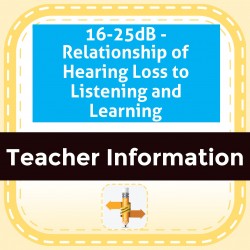 16-25dB - Relationship of Hearing Loss to Listening and Learning